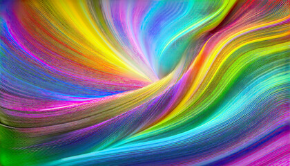 Poster - Dynamic Whirl of Vibrant Colors Creating an Abstract Multicolor Spectrum Display