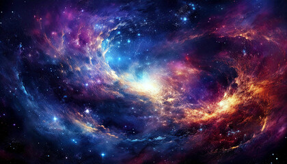 Poster - Cosmic Dance of Colors Reveals the Infinite Beauty of Deep Space