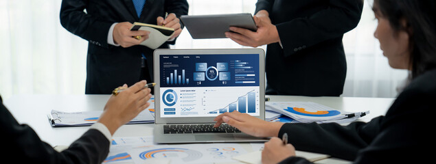 Poster - business data dashboard provide business intelligence analytic for marketing strategy planning brisk