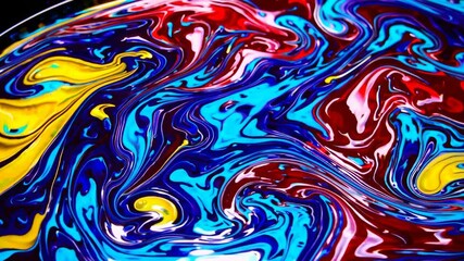 Aufkleber - Colorful abstract liquid swirl painting