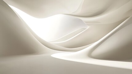 Abstract Cream Colored Architectural Design Rendering