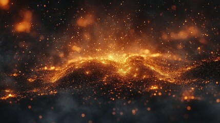 Wall Mural - Glowing Ember Dust, Abstract Background