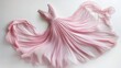 © CamBot - Elegant Pleated Pink Gown: A Study in Drape and Texture