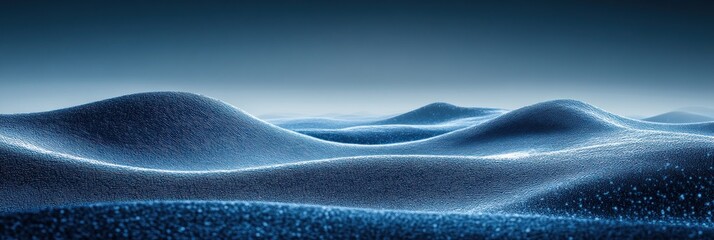 Poster - Gentle waves undulate under dusk light, creating a peaceful atmosphere with soft blue tones