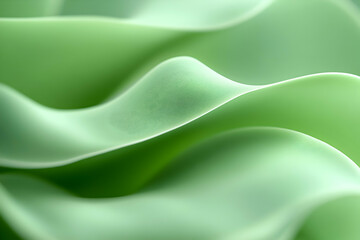 Wall Mural - close-up view of soft, wavy green leaves showcasing delicate textures and shades. ideal for nature e