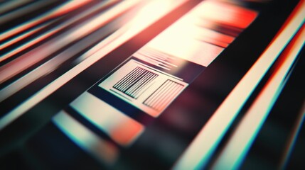 Poster - A close-up shot of a computer screen with a blurred background, ideal for illustrations or tutorials