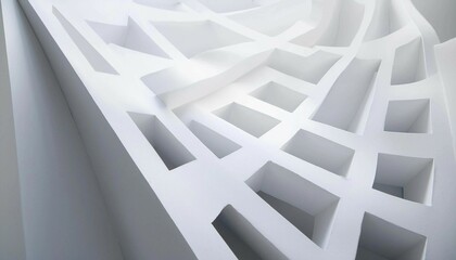 white maze background