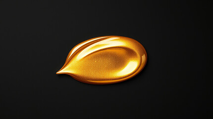 Poster - Gold paint texture on black background
