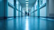 © mlangsen - Hospital corridor with doors.
