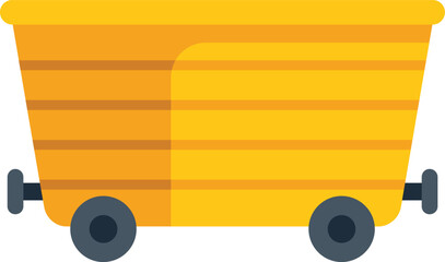Poster - this minimalist illustration features an empty mining cart, providing a glimpse into the world of re