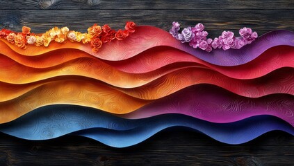 Poster - An abstract gradient wallpaper with an organic theme, designed as a header illustration using Stock
