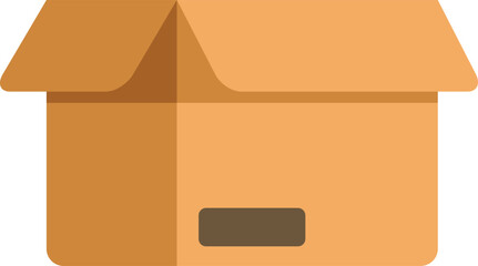 Poster - open cardboard box is waiting to be filled for shipping and handling