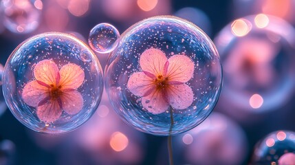 Poster - desktop wallpaper featuring bubbles in motion on a colorful backdrop, adhering to a 16:9 aspect rati