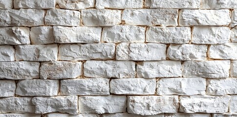 Poster - A modern interior and exterior backdrop featuring a white brick wall texture with stone tile blocks painted in light grey