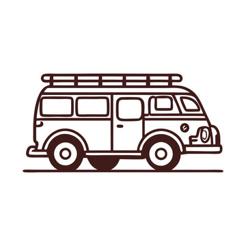 Camping Bus Svg