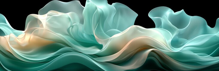 Poster - A minimalist background illustration featuring colorful, modern, and flowing waves in shades of dark slate gray, ash gray, and dark gray