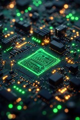 Poster - electronic component with led indicator