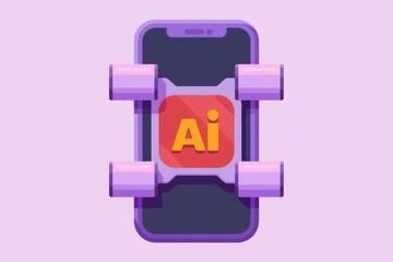 Poster - AI-powered mobile application concept, showcasing advanced technology integration.