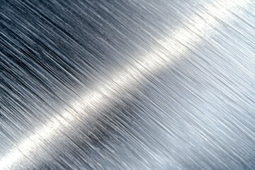 Wall Mural - silver metal surface with a shiny, reflective texture