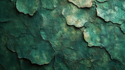 Poster - close-up view of green paint on a wall
