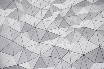 Poster - Abstract geometric pattern of gray and white triangles