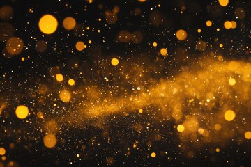 Poster - A dark background with numerous yellow lights