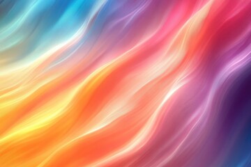 Poster - Multicolored wavy lines on a colorful background