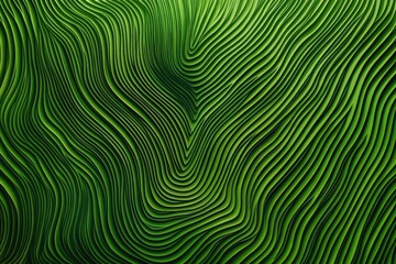 Poster - wavy lines on a green background