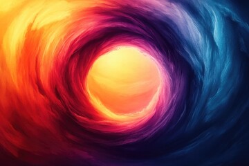 Poster - a vibrant swirl of paint on a dark background