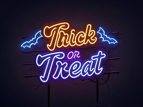 Halloween neon sign vector. Template and web Design 