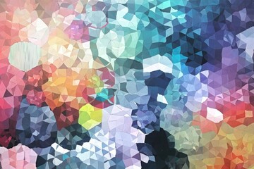 Poster - Abstract polygonal background with vibrant colors