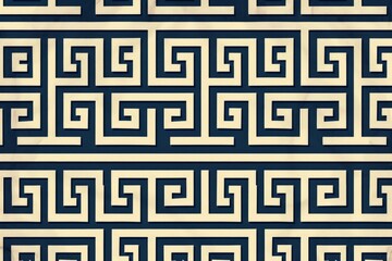 Poster - Intricate greek key pattern creates a seamless and visually appealing design, suitable for various decorative applications