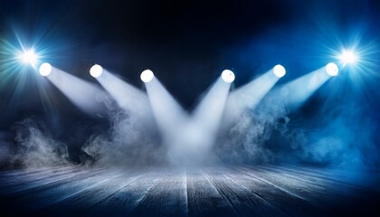 Wall Mural - stage lights in smoke