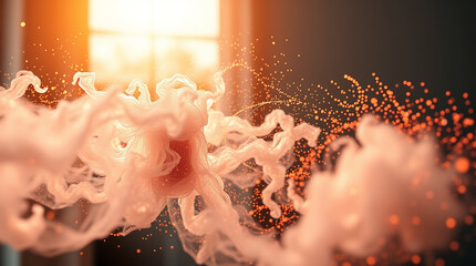 Poster - Abstract swirling smoke and particles