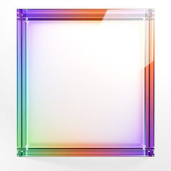 Poster - Colorful glass frame, blank template