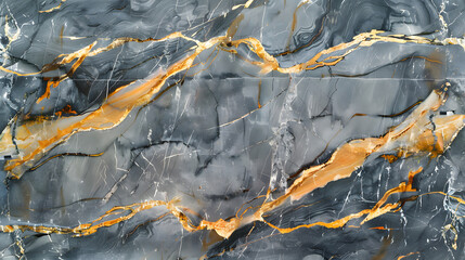 Wall Mural - marble texture background featuring striking golden veins on the surface, generative ai