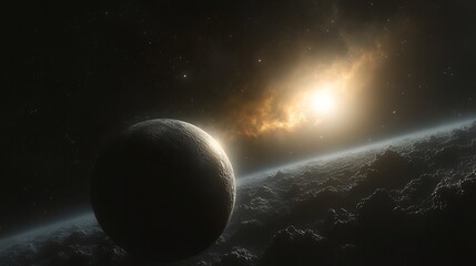 Wall Mural - Calming depiction of a dwarf planet