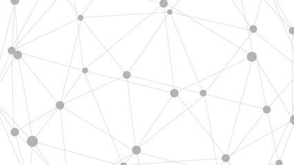Fototapete - Technology abstract background. Dots connected by lines. Minimalist mesh backdrop. Abstract polygonal shape.