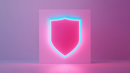 Poster - digital shield illustration for business security
