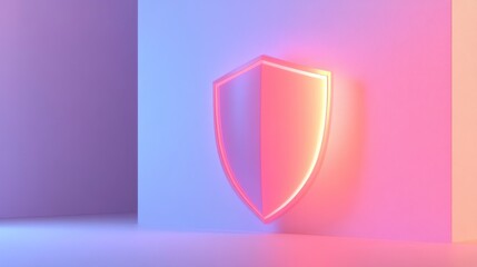 Poster - Digital Shield Representation on Screen with Soft Lighting