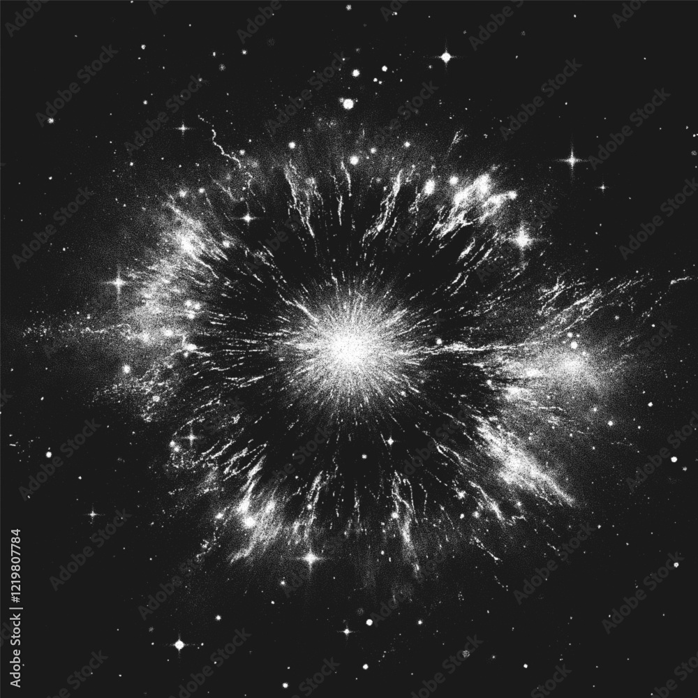 Supernova Style Massive supernova explosion surrounded by glowing shock wave and bright ...