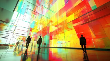 Poster - Vibrant Media Display in Modern Urban Space