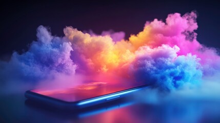 Poster - Vibrant Smartphone Storage Solutions on Isolated Background