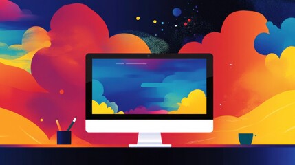 Poster - Abstract Marketing Research with Vibrant Colors