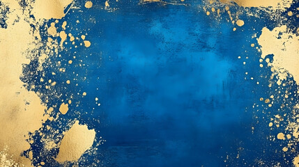 Wall Mural - Blue gold texture background, abstract art design