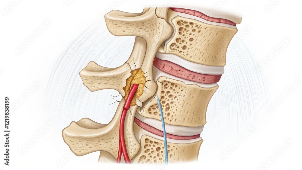 Stock illustration lumbar spine illustration vertebrae disc