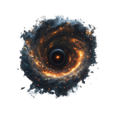 Wall Mural - Cosmic Vortex Celestial Nebula with Glowing Galactic Core