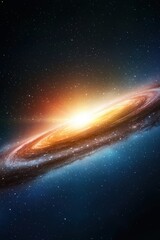 Wall Mural - Stunning Galaxy with Bright Center and Twinkling Stars