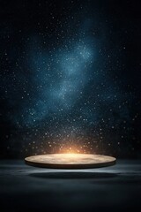 Wall Mural - Cosmic Background with Floating Round Platform
