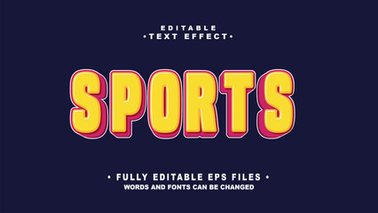 Poster - editable 3d sports bold text effect.typhography logo